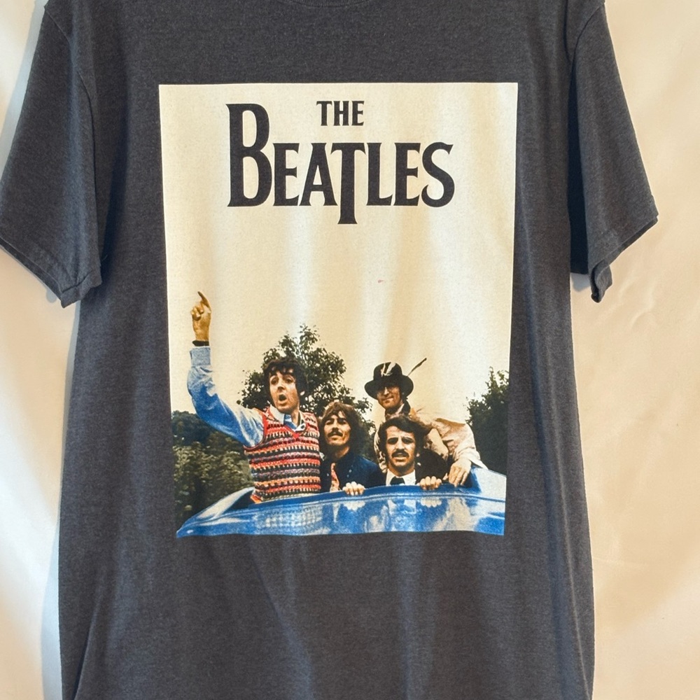 The Beatles Men’s T-Shirt - Gray with Colorful Graphic